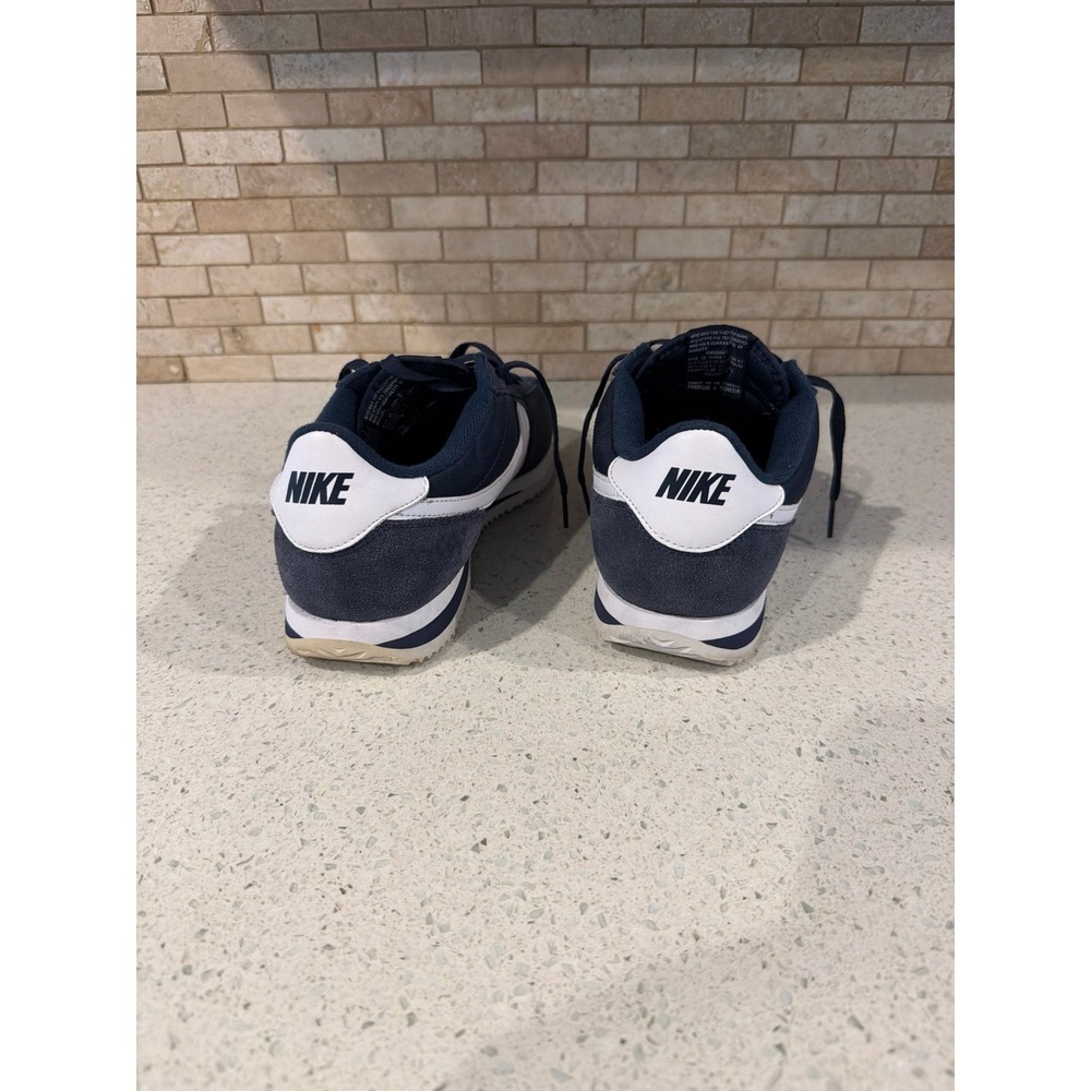 Nike Classic Cortez Nylon Sneakers Navy Blue White Casual Running Shoes men's - Picture 4 of 6